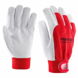 Manusi piele de capra Rock Safety, bumbac, rosu, diverse marimi