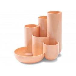 Suport pentru instrumente de scris HAN Campus, 5 compartimente - orange pastel