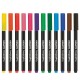 Carioca pentru caligrafie, varf tip pensula, 12 culori/set, ALPINO Color Experience