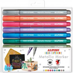 Marker metalic, varf 2,9 mm, 10 buc/set, ALPINO