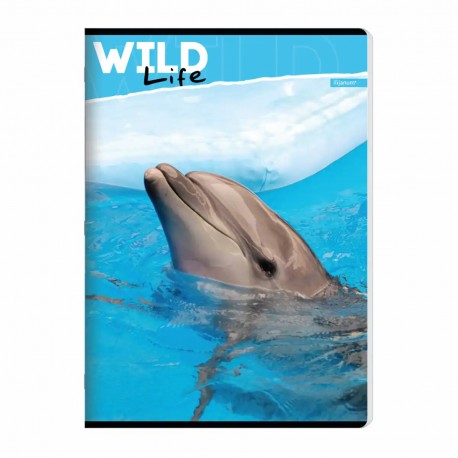 Caiet A5 capsat, 52 file dictando, 70 g/mp, design animale