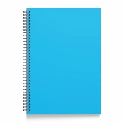 Caiet A5 cu spira, 60 file matematica, 60 g/mp, PP 280 microni