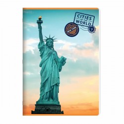 Caiet A4 capsat, 52 file dictando, 70 g/mp, design orase