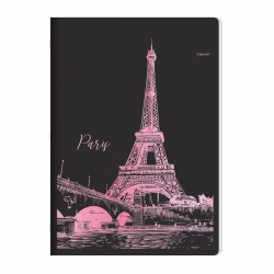 Caiet A4 capsat, 52 file matematica, 70 g/mp, design folio