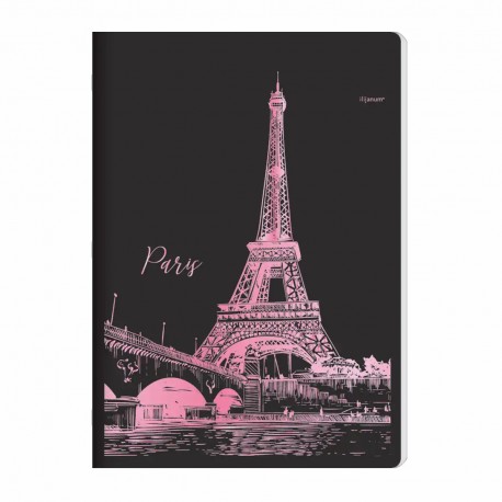 Caiet A4 capsat, 52 file matematica, 70 g/mp, design folio