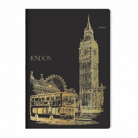 Caiet A4 capsat, 52 file dictando, 70 g/mp, design folio