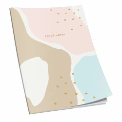 Caiet cusut A5, 48 file, 90 g/mp, liniatura punctata, coperta pastel