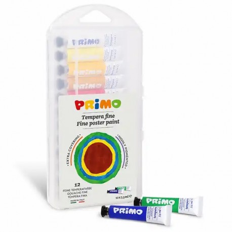Tempera Morocolor Primo, 12 culori, 7.5 ml