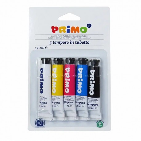 Tempera Morocolor Primo, 5 culori, tuburi de aluminiu, 12ml