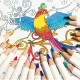 Creioane colorate Morocolor Primo Minabella, culori fluorescente, 6 bucati/set