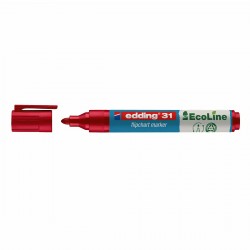 Marker flipchart Edding 31, Ecoline 1.5-3 mm, rosu