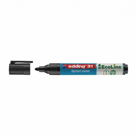 Marker flipchart Edding 31, Ecoline 1.5-3 mm, negru