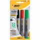 Marker permanent Bic 2000, varf 2-5mm, 4 culori, blister