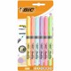 Evidentiator Bic Brite Liner Grip, 6 culori pastel, blister