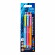 Pix cu mecanism Colorful, varf 0.6, scriere albastra, 3 bucati/blister