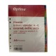 Index plastic color, A4+, extra wide, 120 microni, alfabetic A-Z, Optima