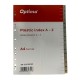 Index plastic gri, A4, 120 microni, alfabetic A-Z, Optima