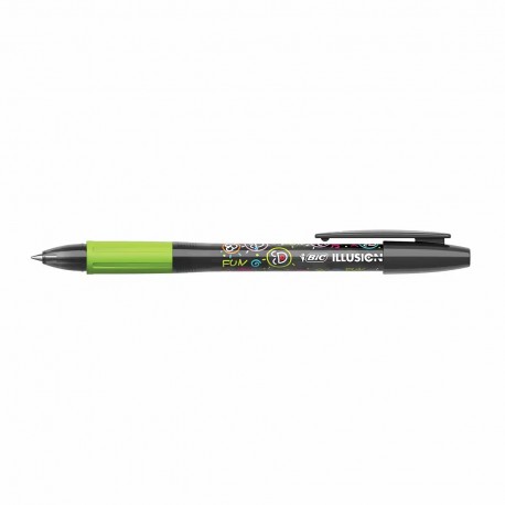 Roller cu gel BIC Gelocity Illusion, fara mecanism, 0.7mm, negru