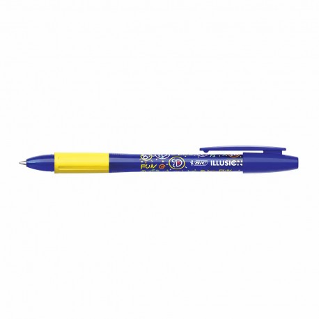 Roller cu gel BIC Gelocity Illusion, fara mecanism, 0.7mm, albastru