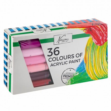 Set 36 tempera acrilica Creative Craft, 20 ml