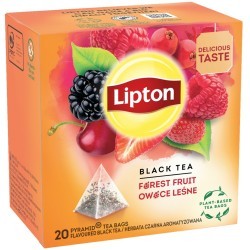 Ceai negru Lipton, fructe de padure, 20 plicuri/cutie