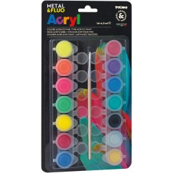 Tempera Morocolor Primo, 14 culori, 15 ml, pensula inclusa