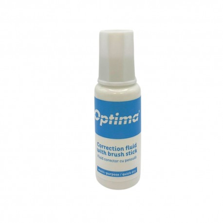 Fluid corector Optima, 10ml, cu pensula, pe baza de solvent (garantie 3 ani)