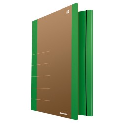 Mapa din carton, cu elastic, 500gsm, 250 x 350mm, DONAU Life - margine verde
