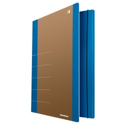 Mapa din carton, cu elastic, 500gsm, 250 x 350mm, DONAU Life - margine albastra