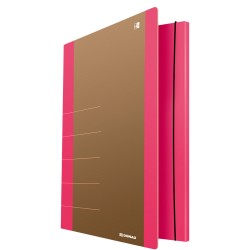Mapa din carton, cu elastic, 500gsm, 250 x 350mm, DONAU Life - margine roz