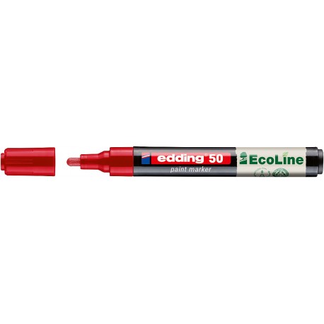 Marker cu vopsea pe baza de apa edding Ecoline 50, rosu