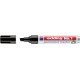 Marker permanent edding No. 1, corp metalic, varf tesit, 1-5 mm, negru