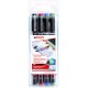 Marker permanent edding 140 S, 4 culori/set