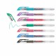 Roller gel edding 2185, corp din plastic, varf 0.7 mm, set 7 culori: negru, rosu, albastru, verde, violet, roz, albastru deschis