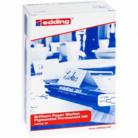 Marker pentru hartie edding 30, corp plastic, varf rotund, 1.5-3 mm, 10 bucati/set
