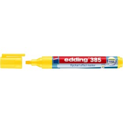 Marker flipchart edding Ecoline 385, corp din plastic reciclat, varf pensula flexibil, 1-5 mm, galben