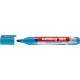 Marker flipchart edding Ecoline 385, corp din plastic reciclat, varf pensula flexibil, 1-5 mm, albastru deschis