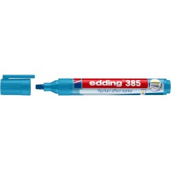 Marker flipchart edding Ecoline 385, corp din plastic reciclat, varf pensula flexibil, 1-5 mm, albastru deschis