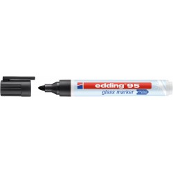 Marker pentru sticla edding 95, corp plastic, varf rotund, 1.5-3 mm, negru
