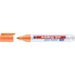 Marker pentru sticla edding 95, corp plastic, varf rotund, 1.5-3 mm, portocaliu