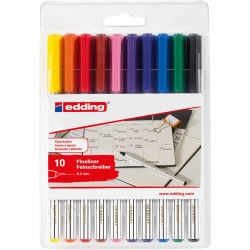Liner edding 89, corp plastic, varf rotund, 0.3 mm, 10 culori/set