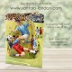 Felicitare 3D, Santoro, Swing Card, Pop-up, design Fotbal