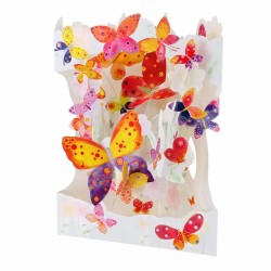 Felicitare 3D, Santoro, Swing Card, Pop-up, design Fluturi