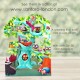 Felicitare 3D, Santoro, Swing Card, Pop-up, design Pasari