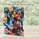 Felicitare 3D, Santoro, Swing Card, Pop-up, design Fluturi tropicali