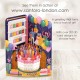 Felicitare 3D, Santoro, Swing Card, Pop-up, design Zi de nastere