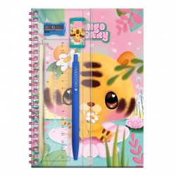 Caiet A5 Bangoberry, Tiggy Trigrisor, cu set de papetarie