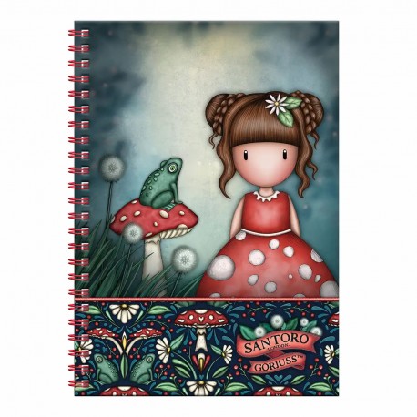 Caiet A5 Gorjuss, Little Mushroom, cu set de papetarie