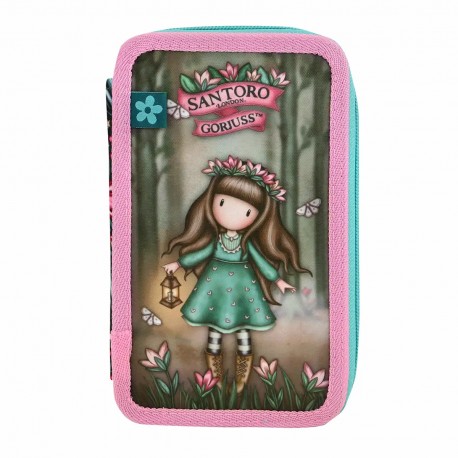 Penar echipat Gorjuss, Wildflower, 3 compartimente, 12x21x6 cm