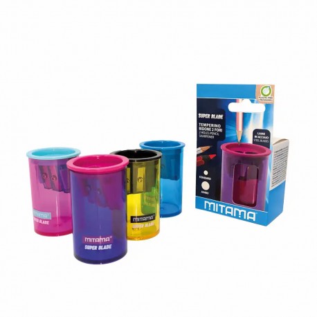 Ascutitoare Mitama, dubla, cu recipient, blister